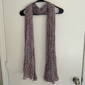 Ann Taylor Navy/Crimson scarf